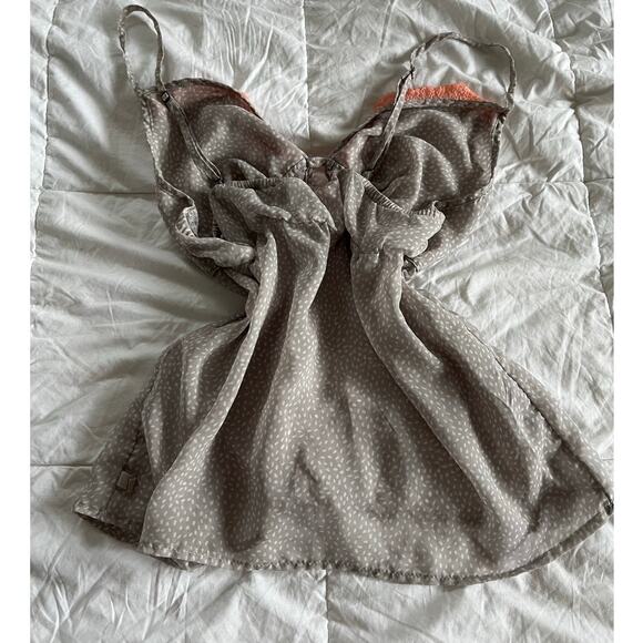 Gilligan Gray White & Pink Coquette Fairycore Angelic Camisole Top Medium - Picture 3 of 4